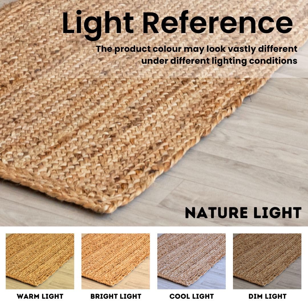 Reversible Oval Handwoven Jute Doormat