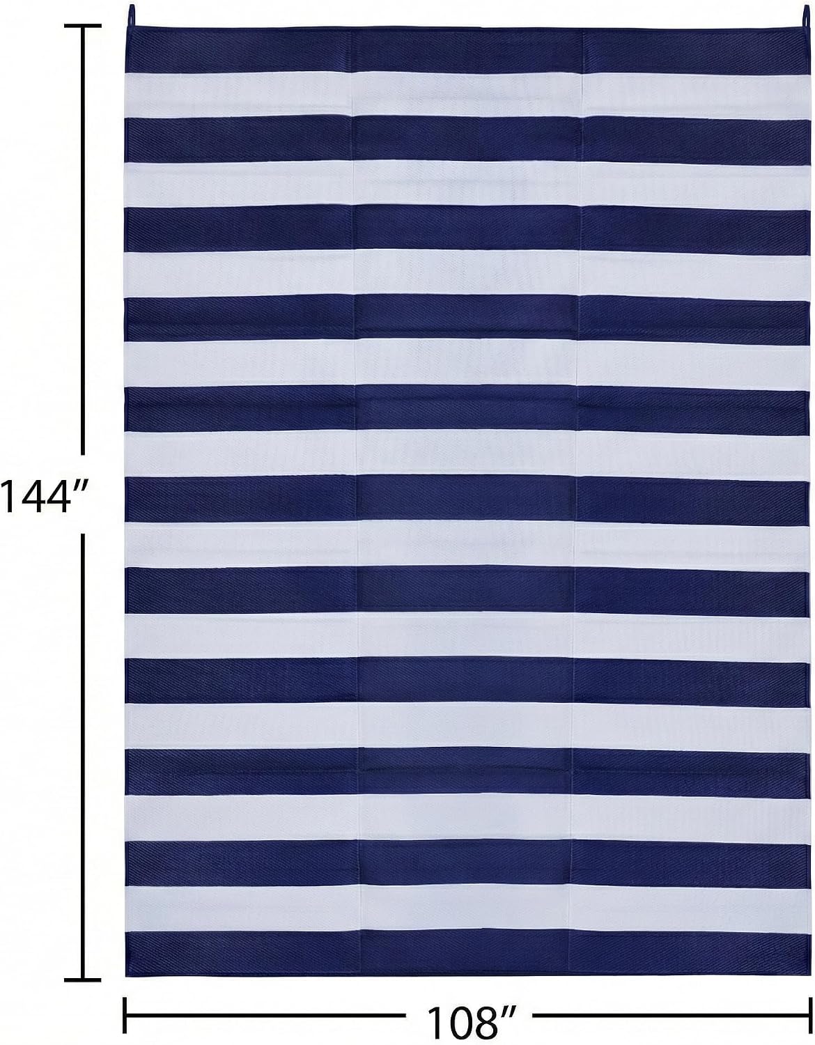 Striped Recycled Plastic Patio Rug