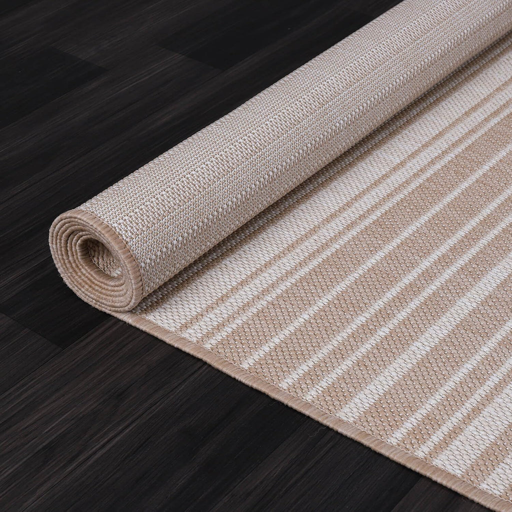 Striped Waterproof Washable Patio Rug