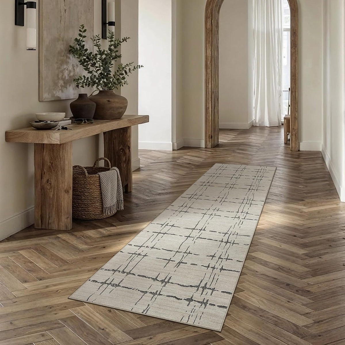 Modern Washable Non Slip Runner Rug