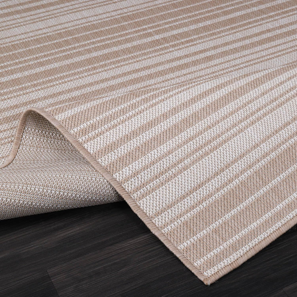 Striped Waterproof Washable Patio Rug