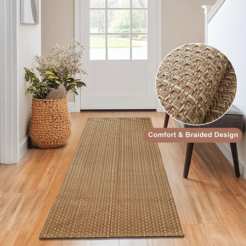 Braided Washable Faux Jute Entry Rug