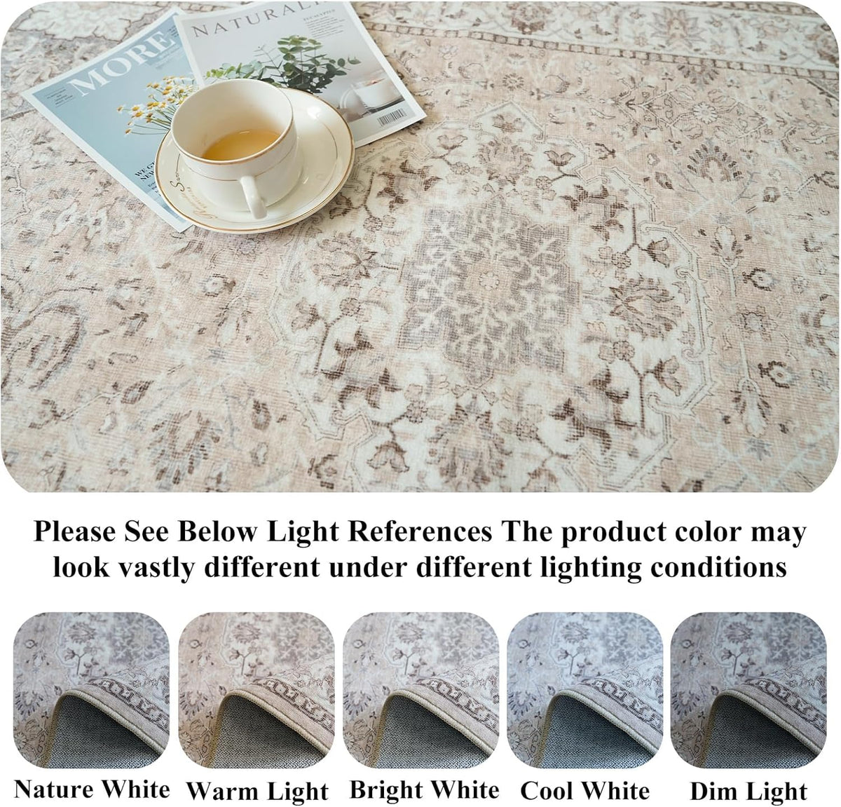 Boho Washable Non Slip Runner Rug