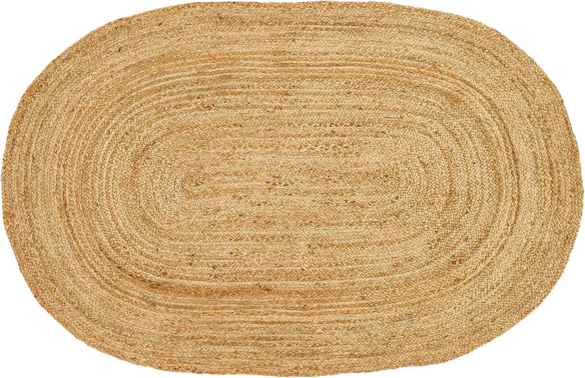 Handwoven Braided Natural Jute Rug