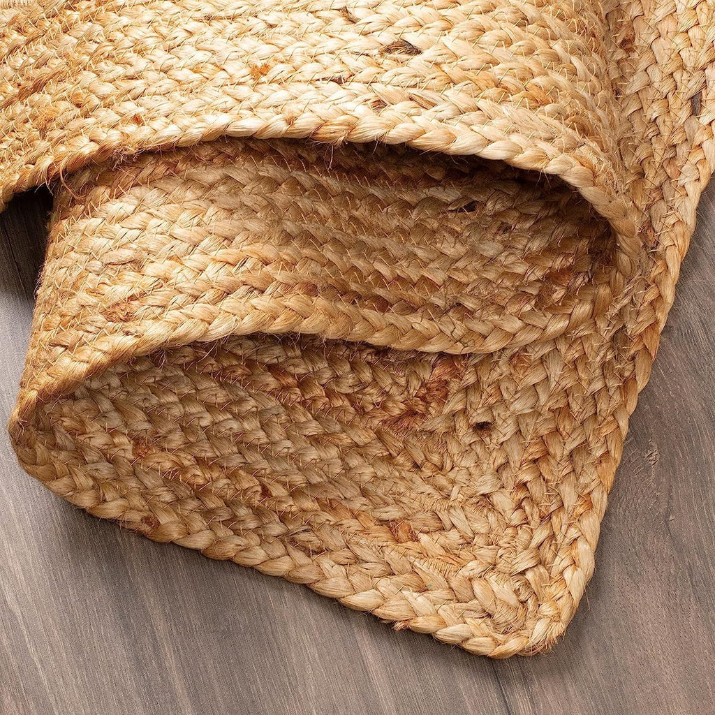 Handwoven Braided Natural Jute Rug