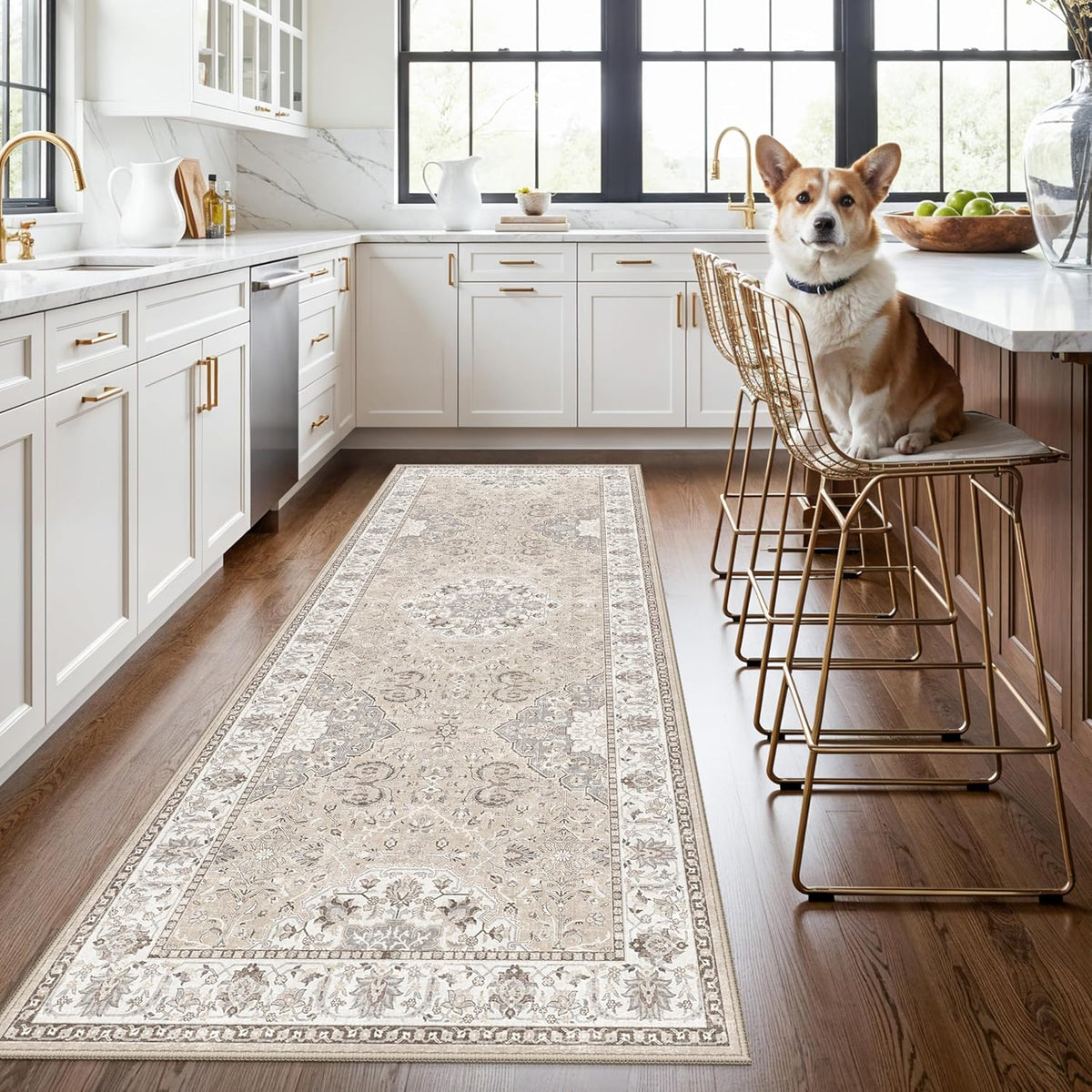 Boho Washable Non Slip Runner Rug