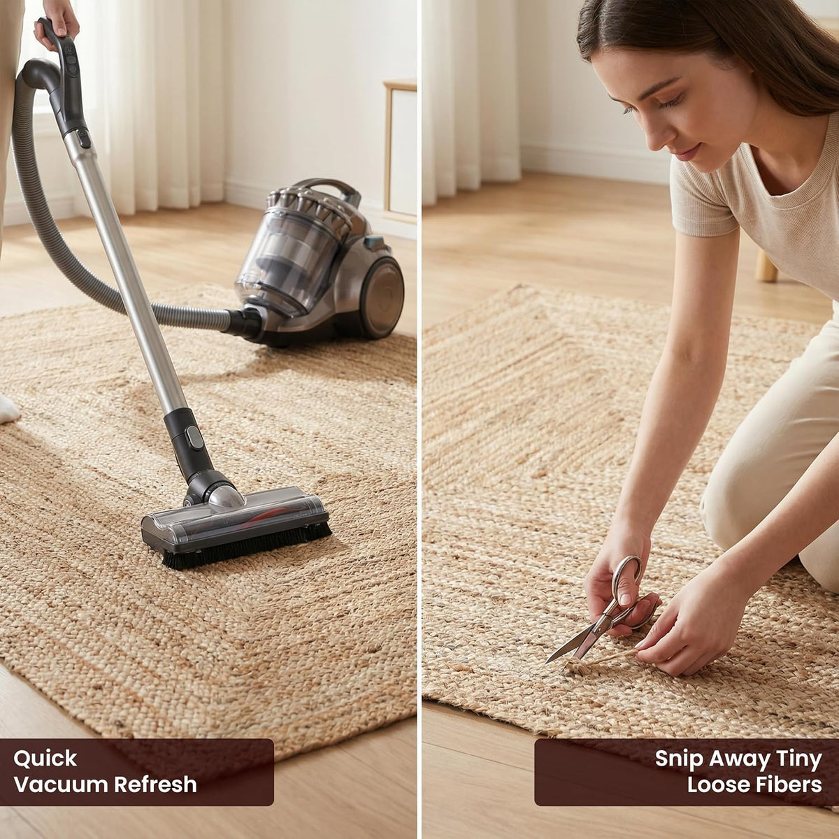 Handwoven Braided Reversible Jute Rug