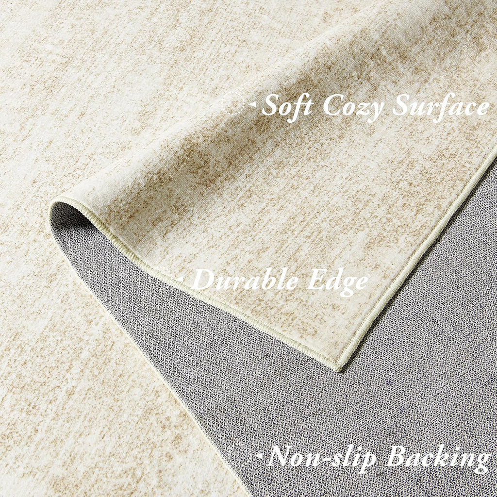 Floral Washable Non Slip Runner Rug