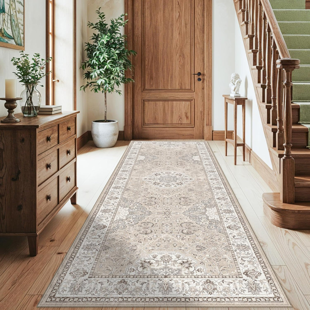 Boho Washable Non Slip Runner Rug