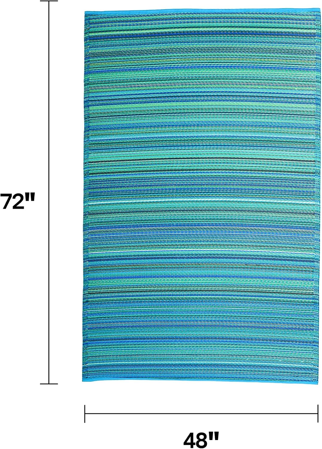 Striped Recycled Plastic Outdoor Rug