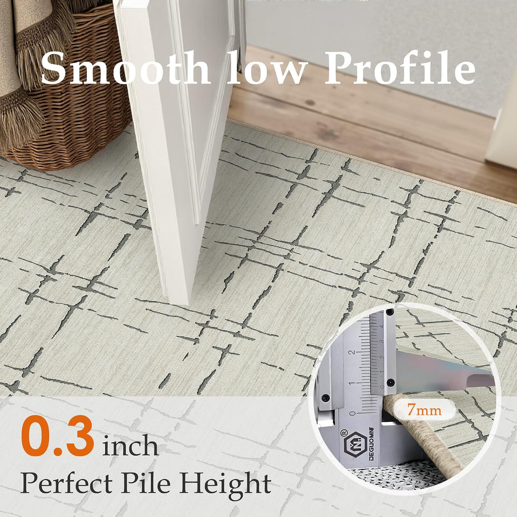 Modern Washable Non Slip Runner Rug