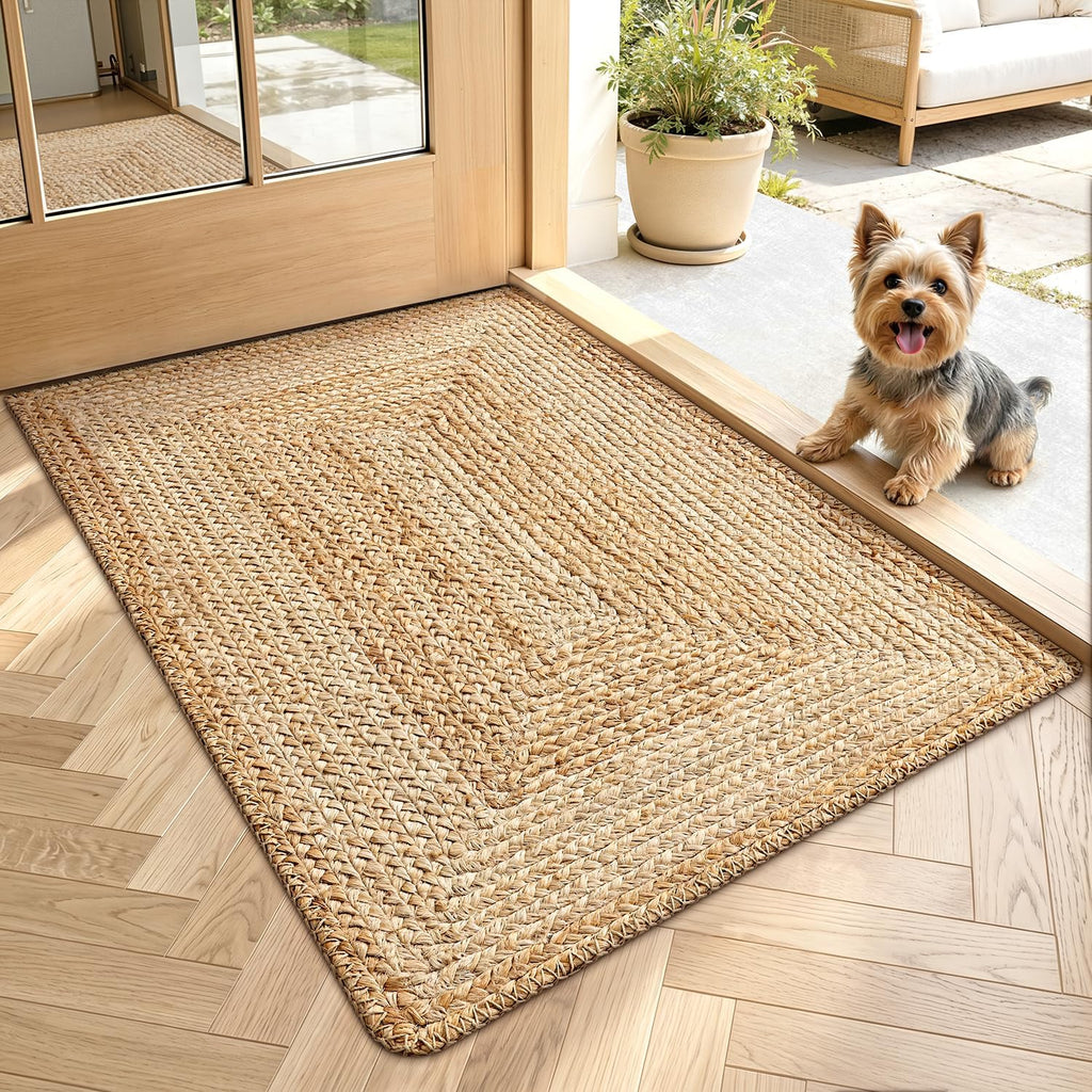 Braided Natural Jute Non Slip Doormat