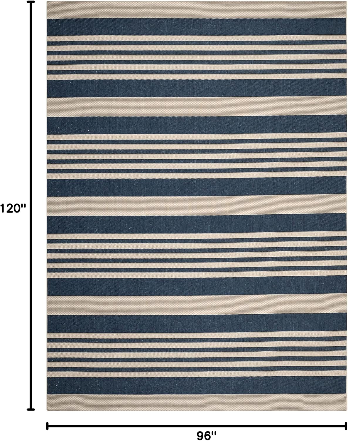 Striped Waterproof Outdoor Patio Rug